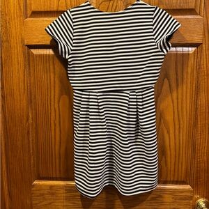 Classic Striped Kids Dress in Black and White